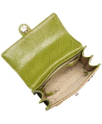 Leather Small Hallie Floral Satchel Bag