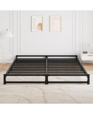 Queen Metal Platform Bed Frame, Steel Slat Support, Noise-Free Foundation