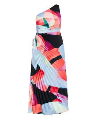 Women's Aliza Aspect Print Pleat Maxi Dress
