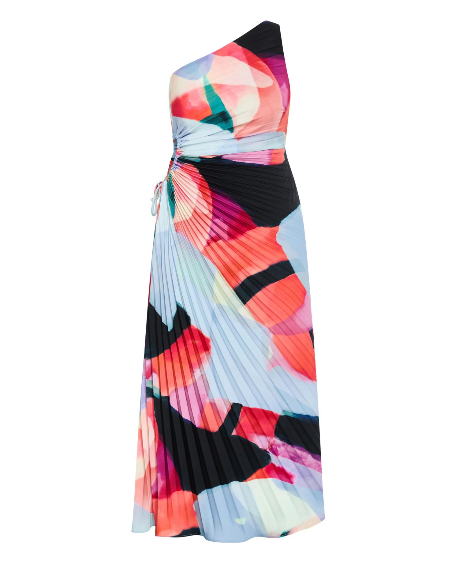 Women's Aliza Facet Print Pleat Maxi Dress
