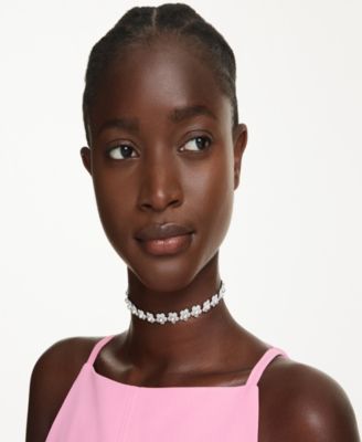 Ariana Grande X Rhodium Plated Mother of Pearl Choker Necklace