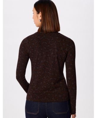 Women's Animal Roll Neck Top