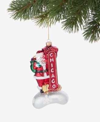 Chicago Santa Ornament