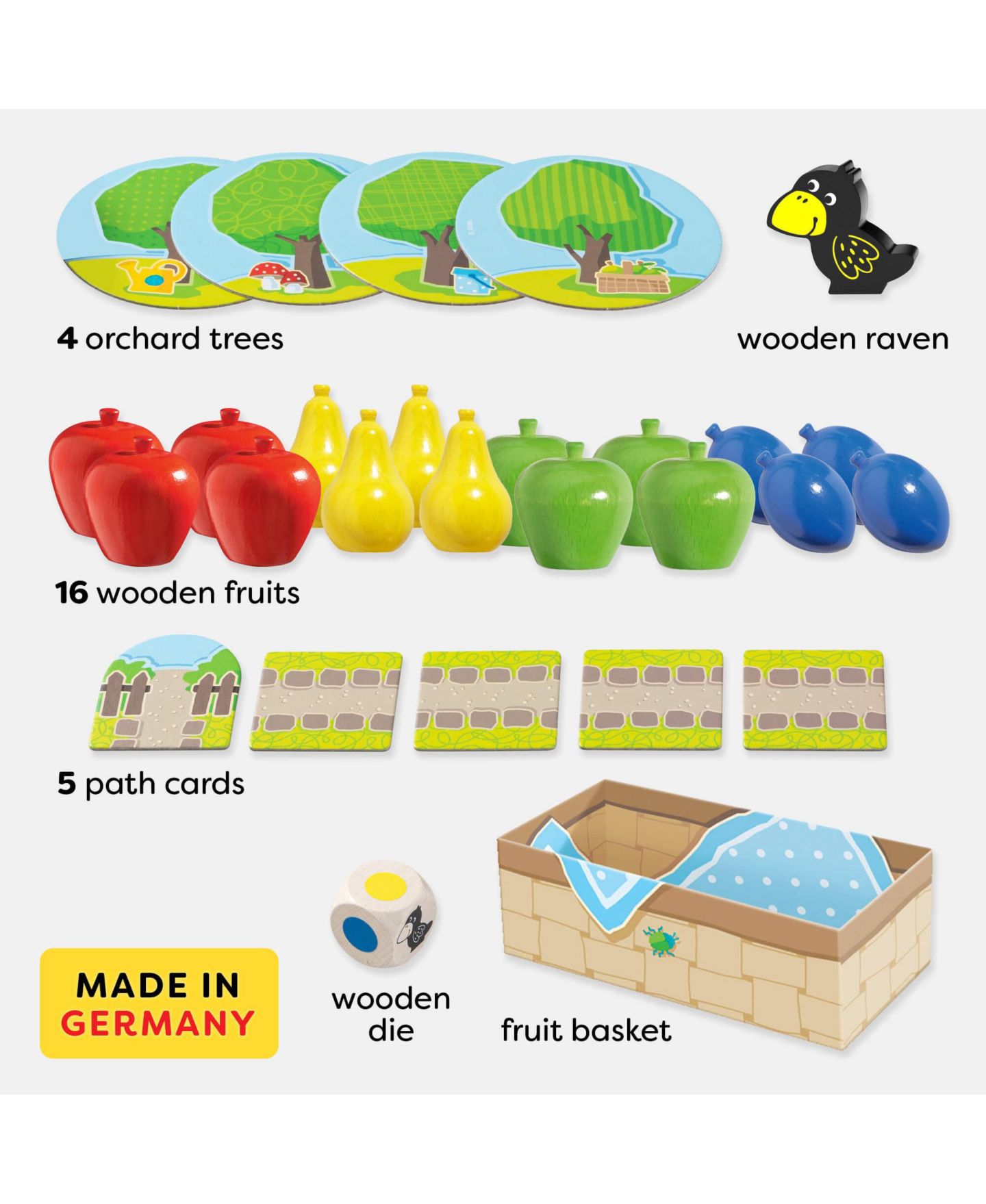 Детская настольная игра Haba First Orchard Cooperative Toddler Board Game, Ages 2+ — фото 6