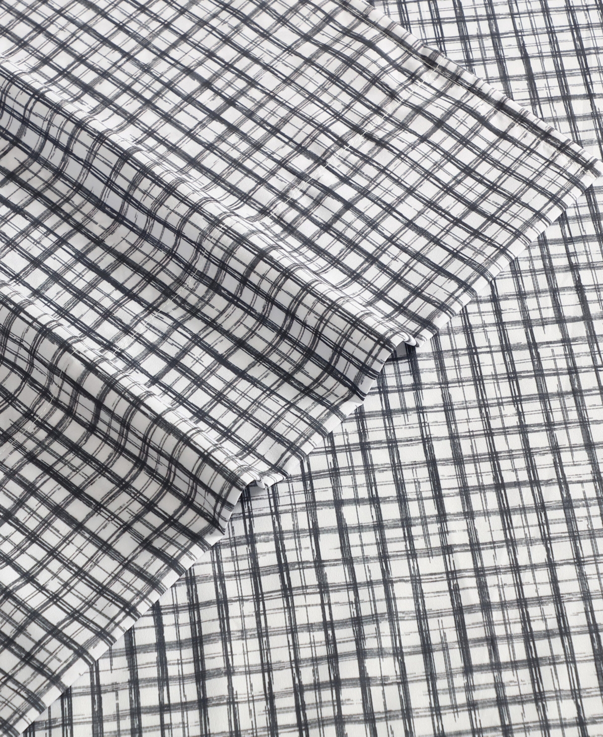 Kenneth Cole New York Sketchy Check Microfiber 4-Pc. Sheet Set