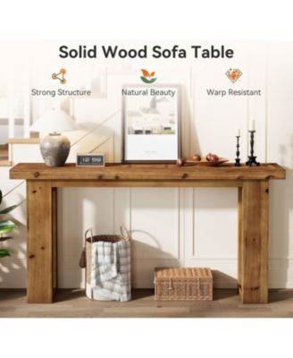 Solid Wood Sofa Table Behind The Couch, 63-Inch Long