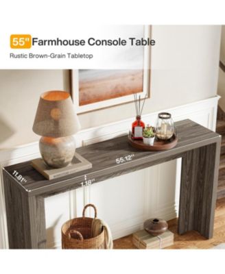 Media Console, 55-Inch Wooden Sofa Table with Storage for Entryway, Foyer, Hallway, Living Room
