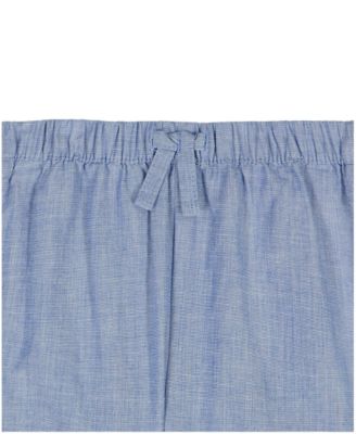 Girls' 2T-6X Woven Oxford Tunic and Ruffle Trim Shorts, 2-Piece Set