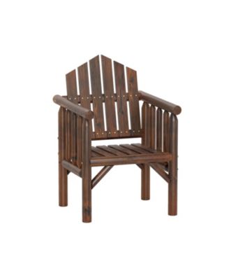 Wooden Outdoor Patio Dining Armchair with Armrests