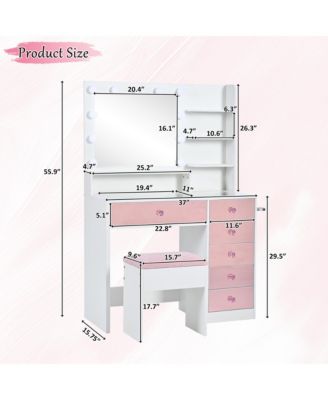 Stylish Coffee Table with 2 Drawers White Finish Modern Living Room Center Table with Storage