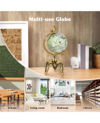 Educational Geographic World Globe with Triangle Metal Stand