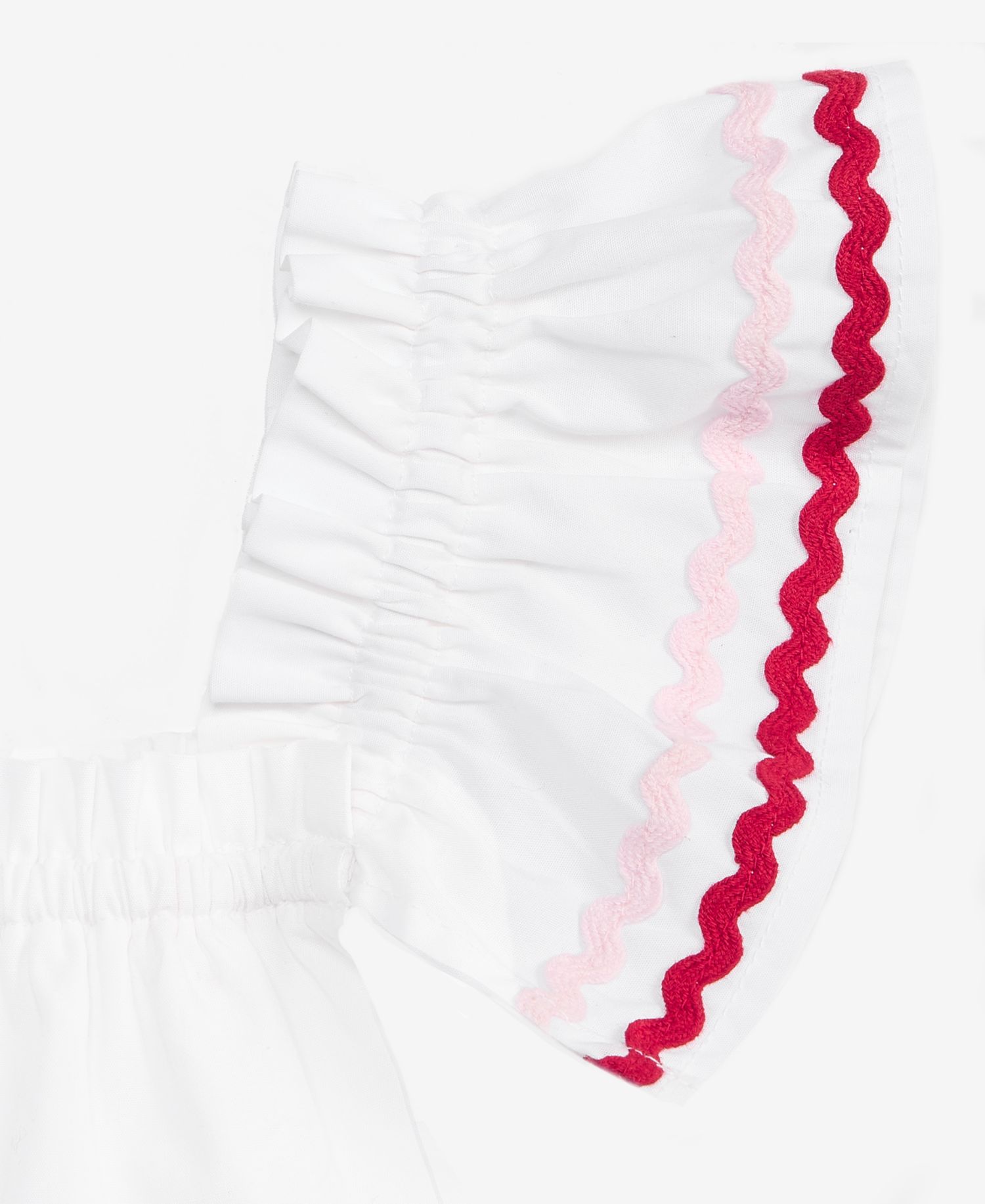 Girls' 6-8 Rik Rak Cotton Flutter Top