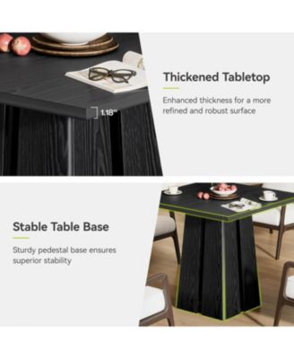 31.5" Wooden Square Dining Table for 2-4 People, Farmhouse Kitchen Table