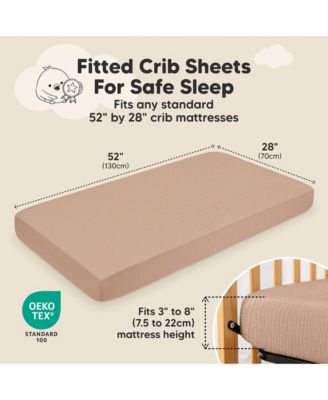 Lyra Muslin Crib Sheets for Boys, Girls, 2pk 52x28 Cotton Baby Crib Mattress Sheets Fitted, Soft, Breathable