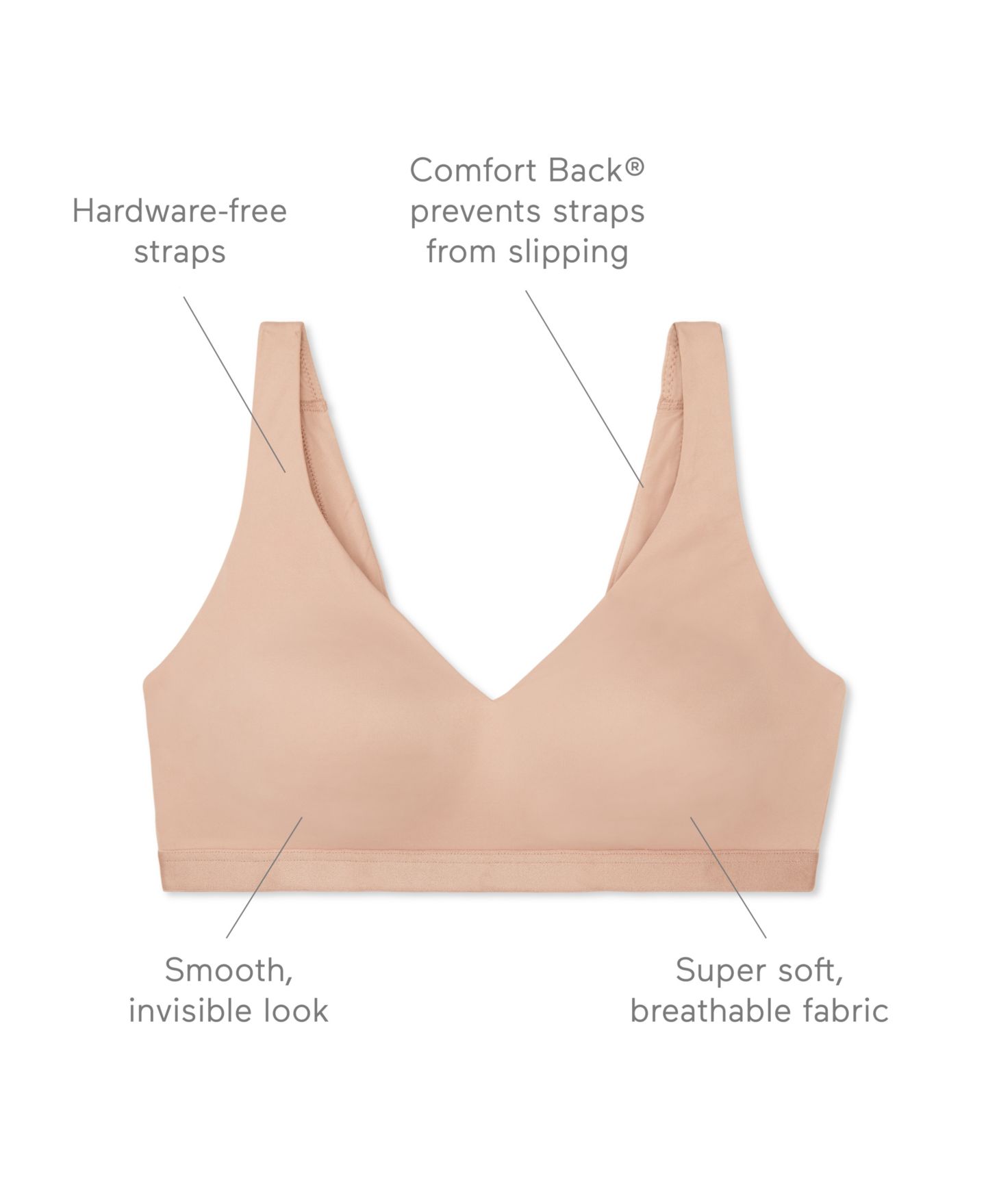 Бра Cloud 9® Comfort, лёгкая чашка, без косточек — Warner's, цвет: Чёрный — фото 5
