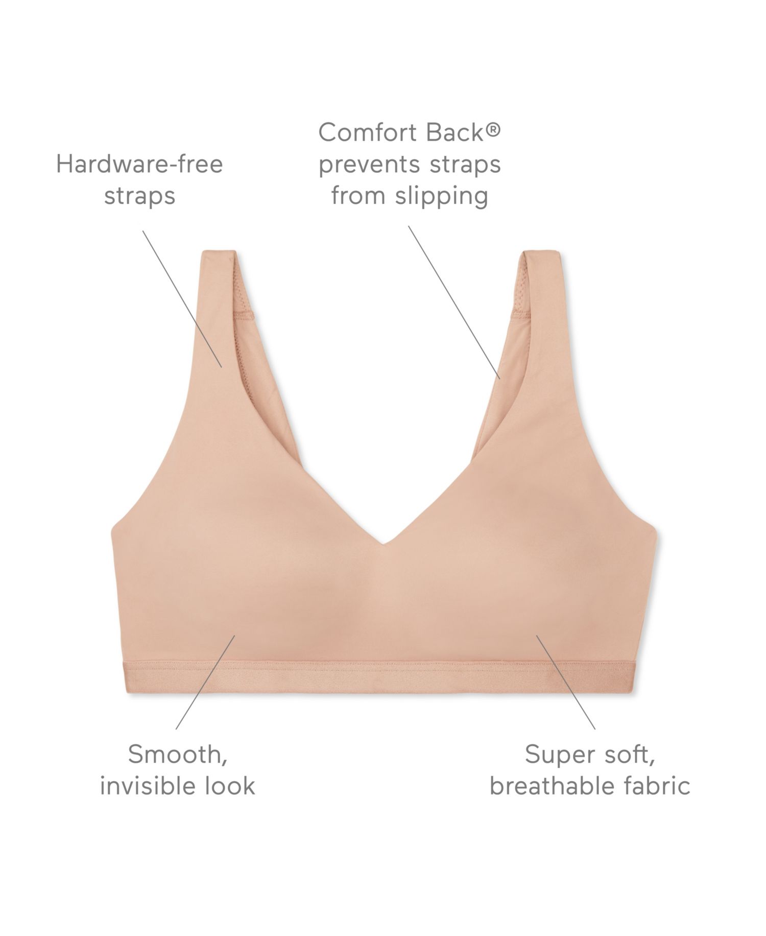 Cloud 9® Super Soft, Smooth Invisible Look Wireless Lightly Lined Comfort Bra RM1041A