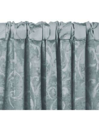 Mia Jacquard Scroll Blackout Window Curtain
