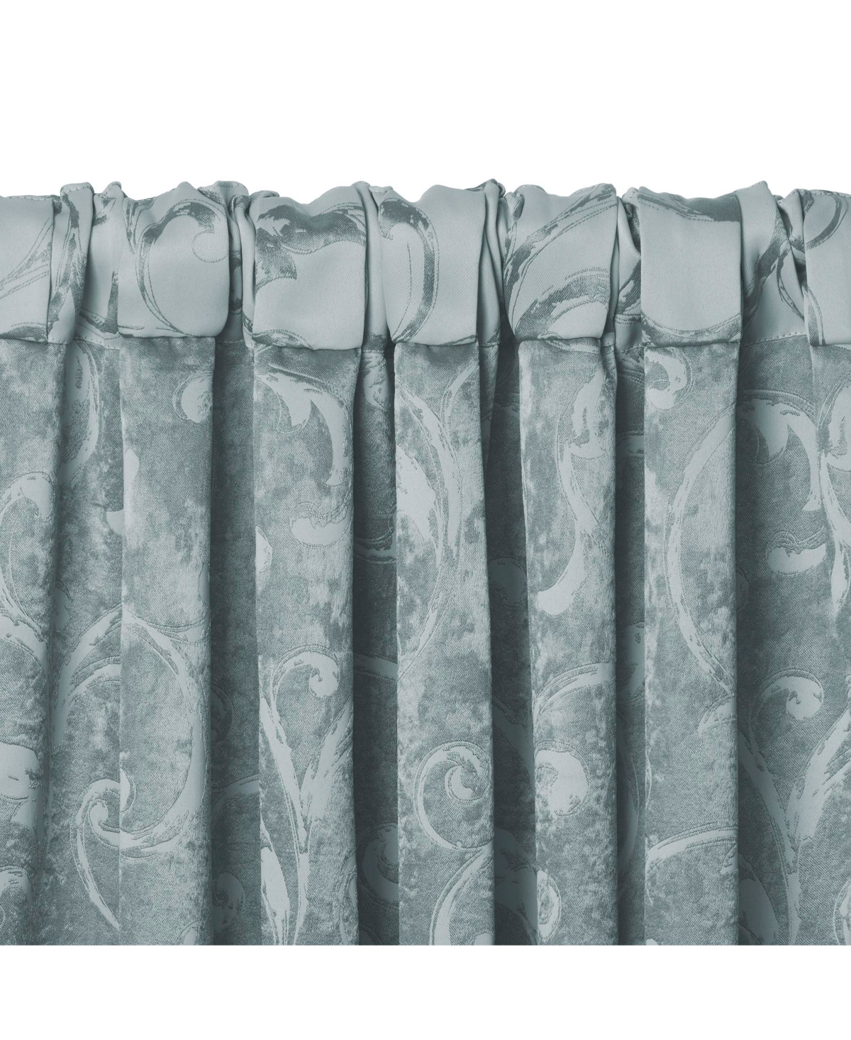 Elrene Home Fashions Mia Jacquard Scroll Blackout Window Curtain