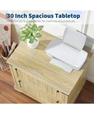 Farmhouse File Cabinets with 2 Drawers,30 in File Cabinets with Hanging File Folders for A4/Letter/Legal Size Documents