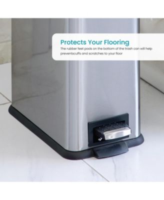 3 Gallon Slim Stainless Steel Trash Can with Soft Close Lid and Removable Liner