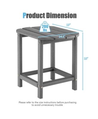 Outdoor Weather Resistant Side Table for Patio and Garden