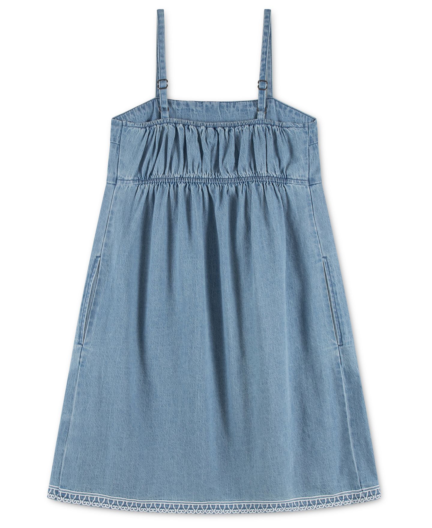 Платье abercrombie kids Denim Bandana Dress для девочек, цвет: Twirl — фото 2