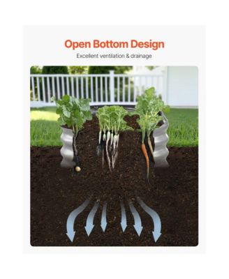 Outdoor Metal Raised Bed for Vegetables & Flowers