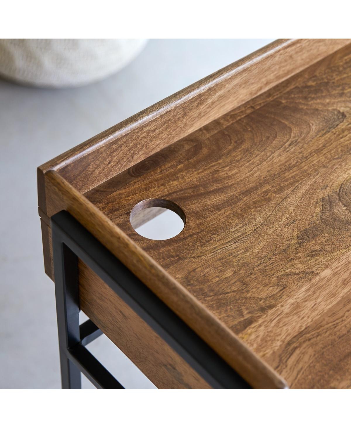 Tikamoon Hedda 114 desk in solid mango wood and metal