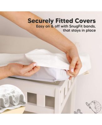 2-Pack Isla Waterproof Changing Pad Covers for Boy, Girl, 32x16 Soft Nursery Baby Changing Table Pad Cover Sheets