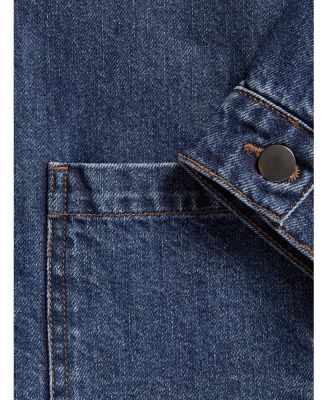 Women's Long Sleeve Patch Pocket Denim Jacket