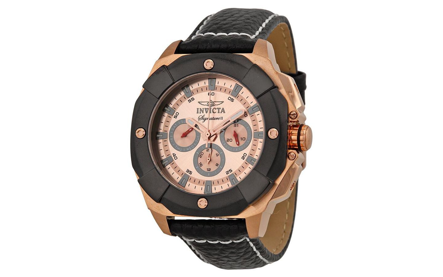 Мужские часы Invicta 7291 Signature II Quartz Chronograph Dial, цвет: Чёрный — фото 1