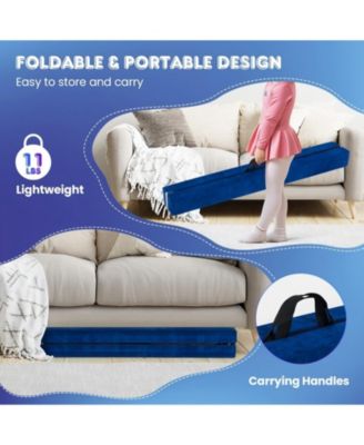 9 FT Folding Gymnastics Balance Beam with Anti-slip Base and Pine Wood Frame