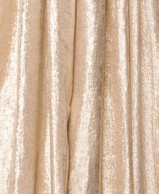  Petite Metallic Hardware Halter Neck Gown