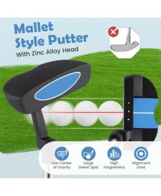 Junior Mallet Putter Individual Gold Club for Kids Ages 11-14