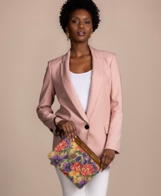 Yvette Small Painted Woven Clutch Crossbody Bag