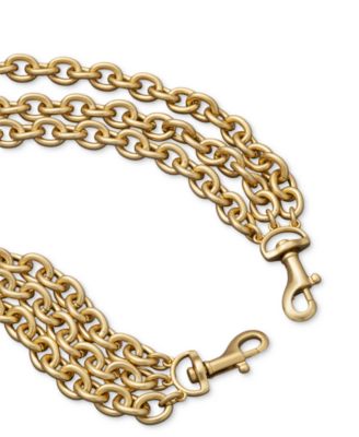 New York Gold-Tone Multi-Row Link Collar Necklace