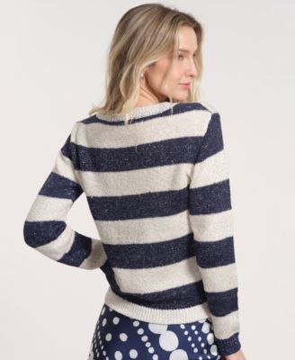 Women's Long-Sleeve V-Neck Knitted Sweater