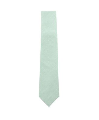 Men's Churchill Chambray Polka Dot Linen Blend Necktie