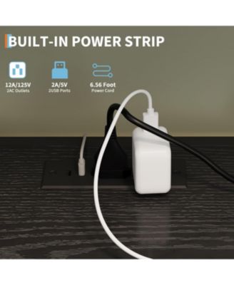 Bar Cabinet with Power Outlets, 71.2" Tall Wine Liquor Cabinets with LED Lights