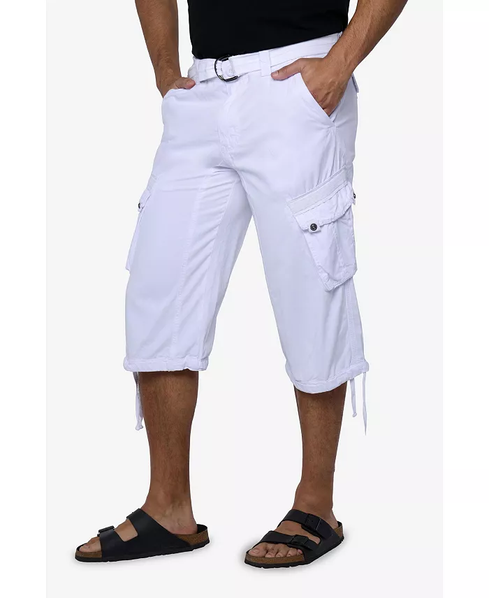 Men's Belted Below Knee Long Cargo Shorts - thumbnail 8