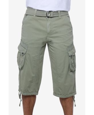 XRAY Men's Belted Below Knee Long Cargo Shorts
