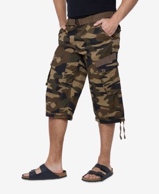 X RAY Big & Tall XRAY Belted Below Knee Long Cargo Shorts