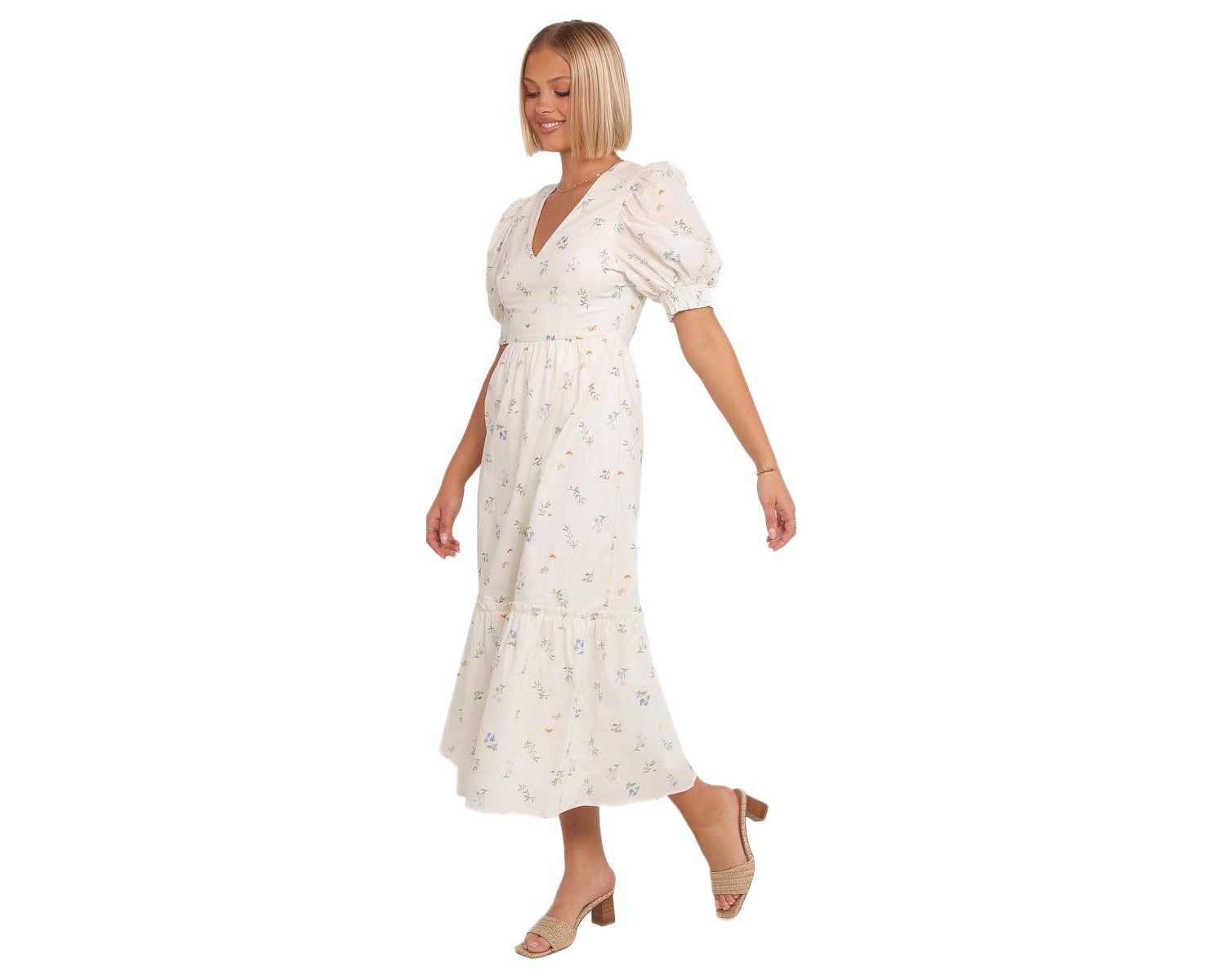 Women's Steele Puff Sleeve Midi Dress