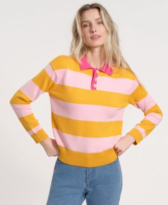 Women's Long-Sleeve Collared Knitted Sweater