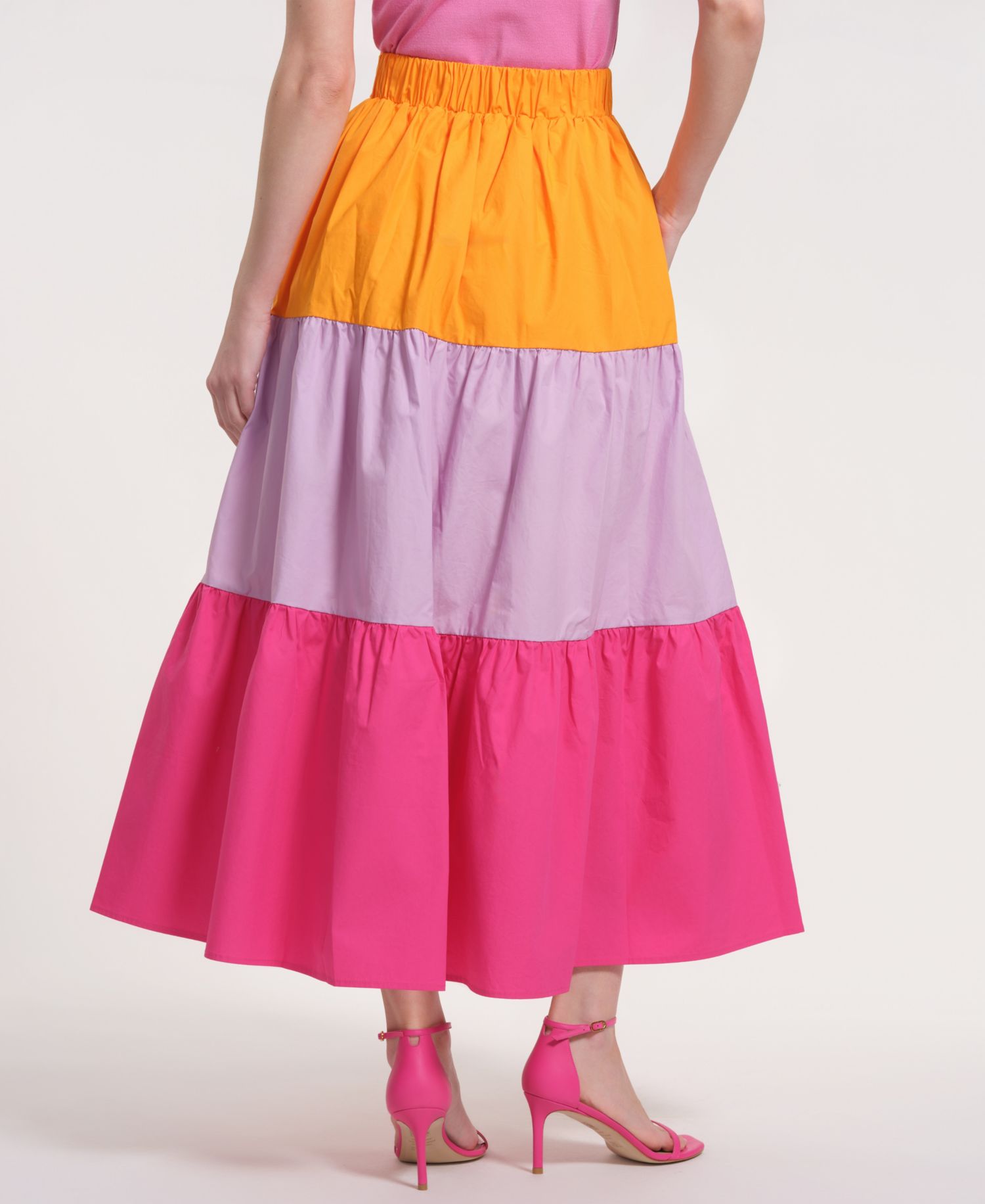 Women's Pull-On Tiered Maxi Long Skirt