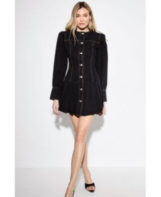 Women's Premium Denim Balloon Sleeve Dress