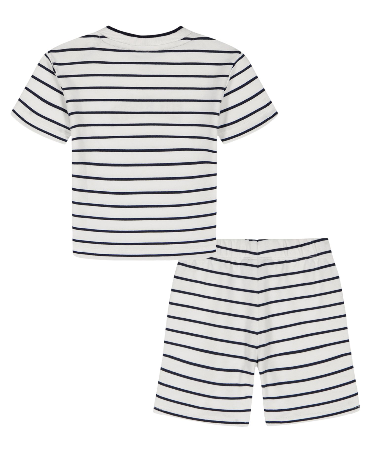 Baby Boys' Striped French Terry T-Shirt and Shorts, 2-Piece Set