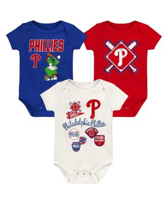 Baby Boys and Girls 3-Piece Philadelphia Phillies Home Plate Creeper Set