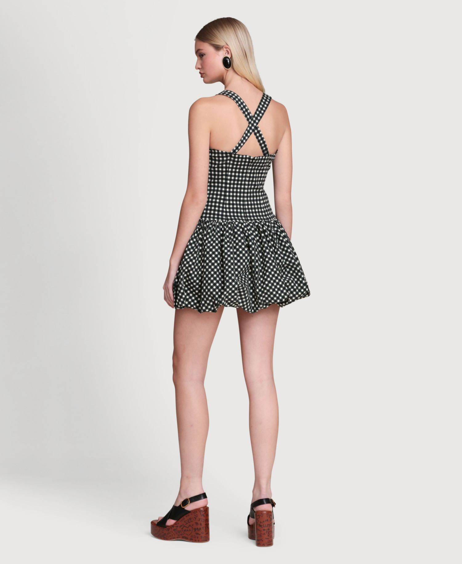 Women's Drop Waist Bubble Hem Mini Dress
