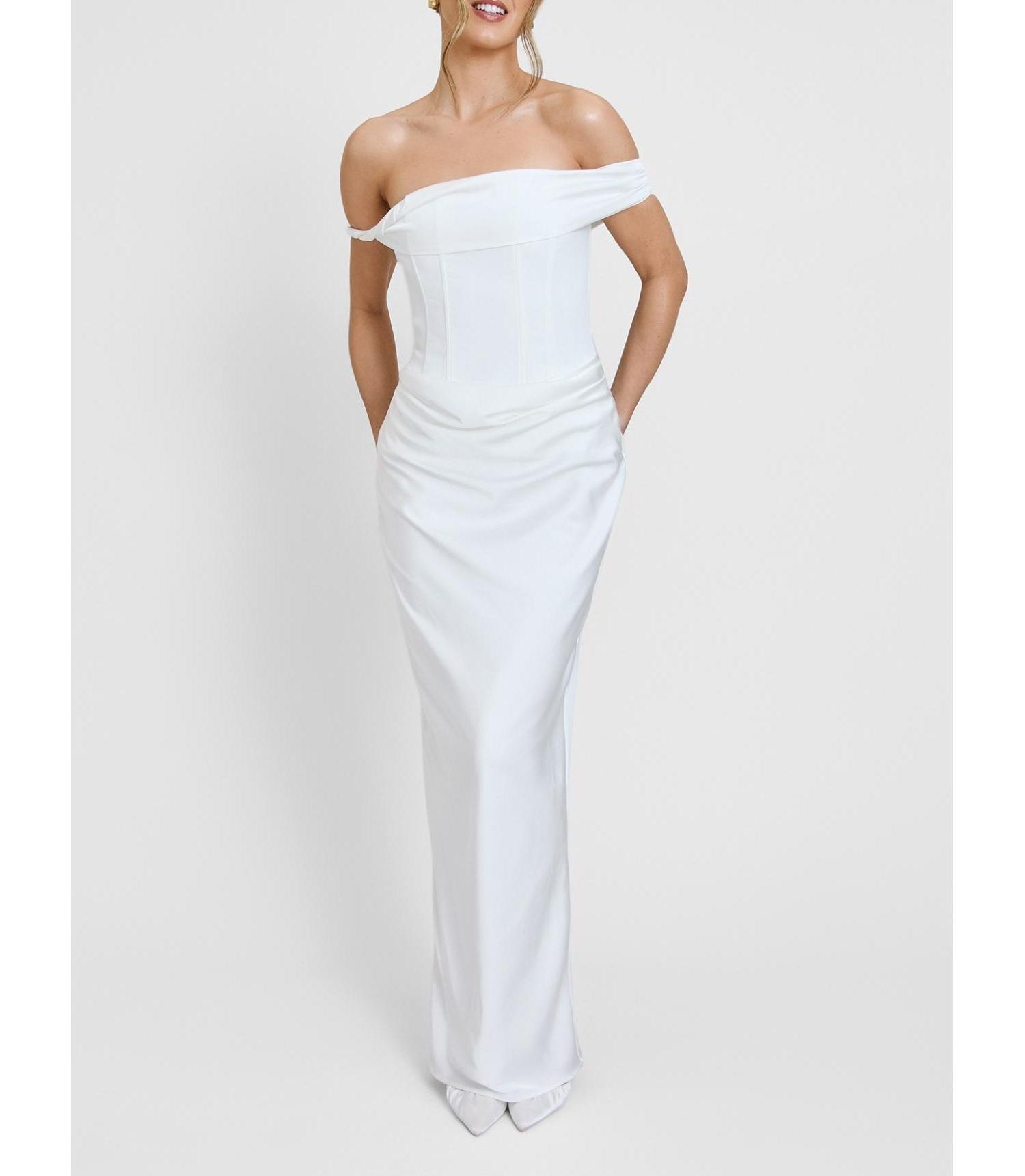 Women's Twist Strap Corset Maxi Dress